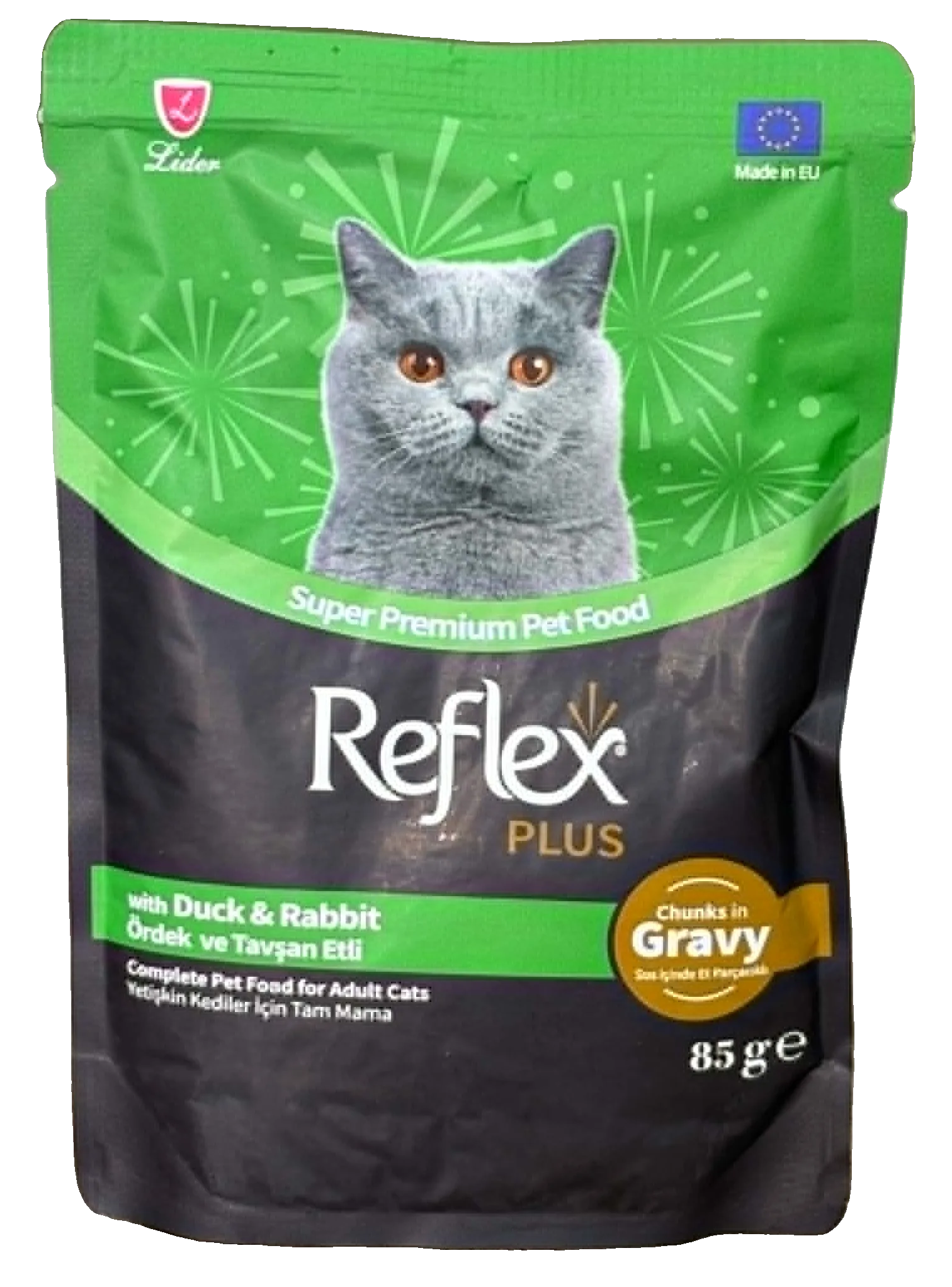 Reflex Plus Sachet Chat Canard & Lapin en Sauce 85 g
