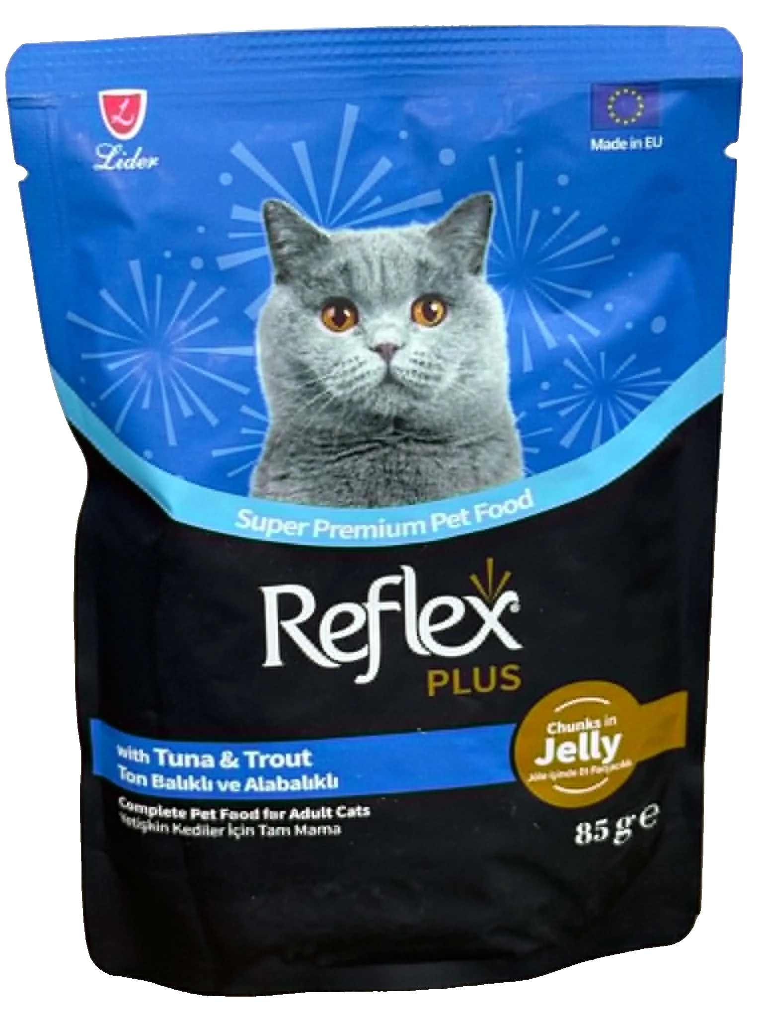 Reflex Plus Sachet Chat Thon & Truite en Gelée 85 g